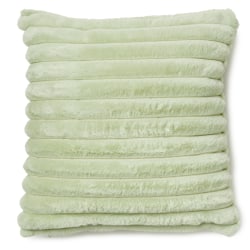 Dormify Jamie Plush Polyester Ribbed Square Pillow, 18? x 18?, Sage Green
