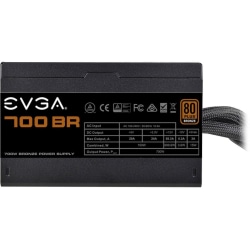 EVGA 700BR Power Supply - Internal - 120 V AC, 230 V AC Input - 5 V DC @ 20 A, 12 V DC @ 58.3 A, 5 V DC @ 3 A, 12 V DC @ 300 mA, 3.3 V DC @ 24 A Output - 700 W - 1 +12V Rails - 1 Fan(s) - ATI CrossFire Supported - NVIDIA SLI Supported - 85% Efficiency
