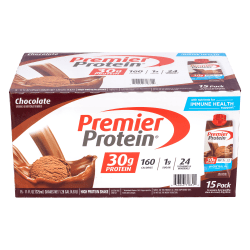 Premier Protein Chocolate Ready to Drink Shakes, 11 Oz, Pack Of 15 Shakes