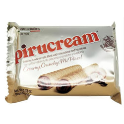 Pirucream Chocolate Hazelnut Filled Cookie Rolls, Case Of 48 Packs
