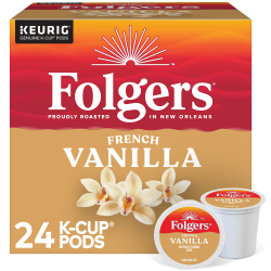 Folgers® Gourmet Selections Single-Serve Coffee K-Cup®, French Vanilla, Carton Of 24