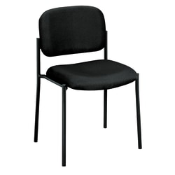 HON® Scatter Stacking Guest Chair, Armless, Fabric, Black