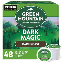 Green Mountain Coffee® Dark Magic Extra-Bold Coffee K-Cup® Pods, Dark Roast, Classic, Box Of 48 Pods