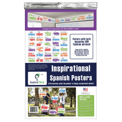 Inspired Minds Card Stock Posters, 17" x 11", Spanish, Pack Of 30 Posters