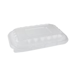 Pactiv Evergreen EarthChoice® Entree2Go Takeout Containers With Vented Lids, 1"H x 5-3/4"W x 8-11/16"D, Clear, Carton Of 300 Containers