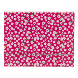 Office Depot® Brand Fashion File Box, 1 Pocket, 8 1/2" x 11", Letter, Magenta/White Floral, Pack of 1
