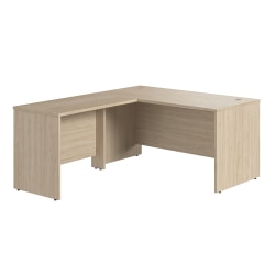 Bush Business Furniture Studio C 60"W L-Shaped Corner Desk With 42"W Return, Natural Elm, Standard Delivery