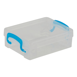 Super Stacker Crayon Box, Clear with Blue Handles