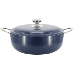 Oster Cartagena Aluminum Nonstick Caldero With Lid, 7.4 Qt, Blue