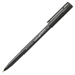 uni-ball® Onyx® Rollerball Pen, Fine Point, 0.7 mm, Black Barrel, Black Ink
