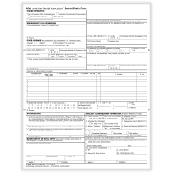 ComplyRight® ADA Dental Claim Forms (2024 Version), Laser, 8-1/2" x 11", Box Of 2,500 Forms