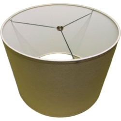 Lampshades Inc. Linen Round Lamp Shades, 12" x 14" x 10", Parchment, Set Of 12 Shades