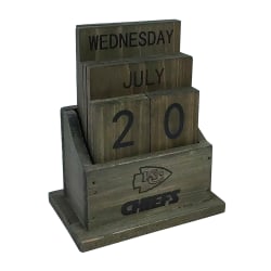 Imperial NFL Wood Block Calendar, Kansas City Chiefs