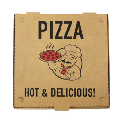 BluTable Pizza Boxes, 2"H x 12"W x 12"D, Kraft, Pack Of 50 Boxes