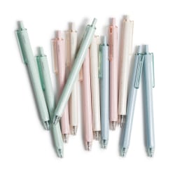 U Brands U-Eco™ Speckled Gel Pens, 12 Pack, Assorted Pastels, Black Ink