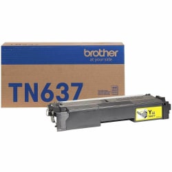 Brother Genuine TN637Y Yellow Ultra High Yield Toner Cartridge