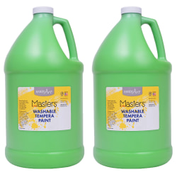Handy Art Little Masters Tempera Paints, 128 Oz, Light Green, Pack Of 2 Paints