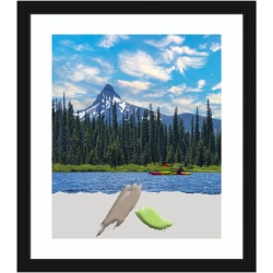 Amanti Art Narrow Picture Frame, Opening Size 20" x 24", Matted To 16" x 20", 22" x 26", Avon Black