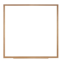Ghent M1W Magnetic Dry-Erase Whiteboard, Porcelain, 48 1/2" x 48 1/2", Oak Wood Frame, Natural Finish