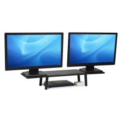 Mind Reader Extendable Dual Monitor Stand Desktop Riser, 5-1/2"H x 9"W x 31-1/2"D, Black, Total Qty 1
