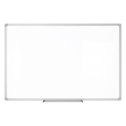 WorkPro™ Porcelain Magnetic Dry-Erase Whiteboard, 24" x 36", Aluminum Frame With Silver Finish