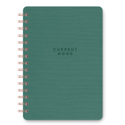 Studio Oh! Agatha Notebook, 8-1/4" x 6-1/4", 288 Pages, Current Mood (Hunter Green)