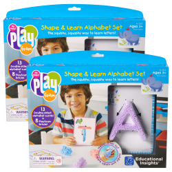 Educational Insights Playfoam Shape & Learn Alphabet Sets, Assorted Colors, Pack Of 2 Sets
