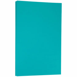 JAM Paper® Legal Color Paper, Sea Blue, Legal (8.5" x 14"), 100 Sheets Per Pack, 24 Lb, 30% Recycled