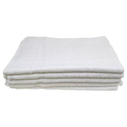 Spa and Comfort Bath Mats, 21" x 34", White, Pack Of 12 Mats