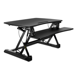 Mount-It! MI-7955 Height-Adjustable Standing Desk Converter, 6"H x 40-7/16"W x 9"D, Black