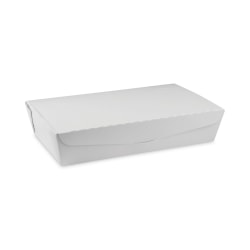 Pactiv Evergreen EarthChoice® OneBox® Paper Boxes, 55 Oz, White, Carton Of 100 Boxes