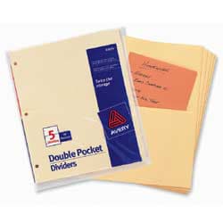 Avery® Double Pocket Dividers, Pack Of 5