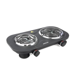 Brentwood Electric 1500W Double Burner, Black