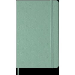 Moleskine Colored Patterned Hard Cover Notebook, 5" x 8-1/4", Ruled/Lined, Sage Green, Total Qty 1