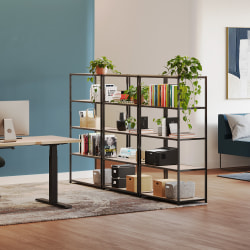 VARI 5-Tier Open Shelf, 55-1/2"H x 30-1/2"W x 13-1/2"D, Light Wood