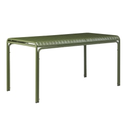 Eurostyle Otis Aluminum Outdoor Table, 30"H x 59"W x 31-1/2"D, Dark Green