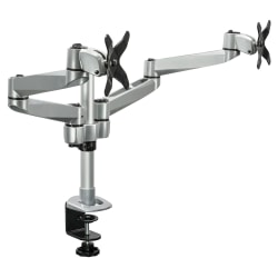 Mount-It MI-43116 Dual Adjustable Monitor Mount, 15"H x 24"W x 4"D, Black