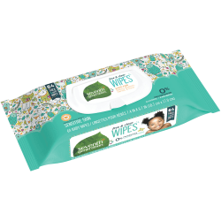 Seventh Generation® Free & Clear Baby Wipes, Unscented, White, 64 Wipes Per Pack, Carton Of 12 Packs