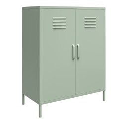 Ameriwood™ Home Mission District 2-Door 3-Shelf Metal Locker Storage Cabinet, 40"H x 31-1/2"W x 15-3/4"D, Green