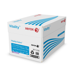 Xerox® Vitality Colors™ Pastel Color Multi-Use Printer & Copy Paper, Lilac, Letter (8.5" x 11"), 5000 Sheets Per Case, 20 Lb, 30% Recycled, Case Of 10 Reams