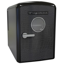 Frigidaire® 9-Can Mini Fridge Cooler with Crocodile Door, Black, EFMIS181-BLKCROC