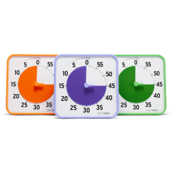 Time Timer Original Timer Sets, Secondary Colors, Pack Of 3 Sets