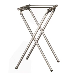 American Metalcraft Deluxe Folding Tray Stands, 31", Silver, Pack Of 6 Stands