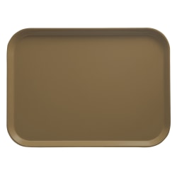 Cambro Camtray Rectangular Serving Trays, 14" x 18", Bay Leaf Brown, Pack Of 12 Trays