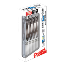 Pentel® EnerGel™ RTX Pearl Pens, Needle Point, 0.7 mm, Pearl Barrel, Black Ink, Pack Of 12 Pens