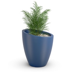 Mayne Modesto Planter, 34"H, Neptune Blue