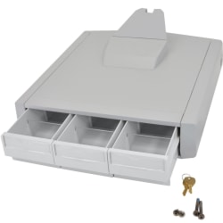 Ergotron SV Primary Storage Drawer, Triple - Gray, White