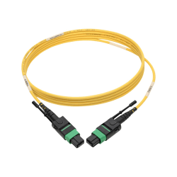 Tripp Lite MTP/MPO (APC) SMF Fiber Patch Cable 12 Fiber QSFP+ 40/100Gbe 3M - Fiber Optic for Network Device, Switch, Hub, Router, Patch Panel - 12.50 GB/s - Patch Cable - 9.84 ft - 1 x MTP/MPO Female Network - Yellow