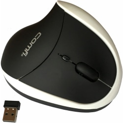 COMFI II WIRELESS ERGONOMIC COMPUTER MOUSE WHITE - Optical - Wireless - White - USB - 2000 dpi - Scroll Wheel - 5 Button(s) - Right-handed - 1
