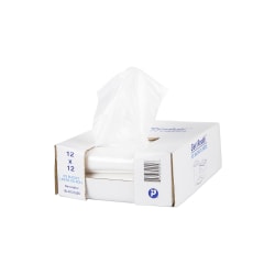 Pitt Plastics Food Storage Ice Bucket Liners, 12" x 12", Natural, Case Of 1,000 Liners